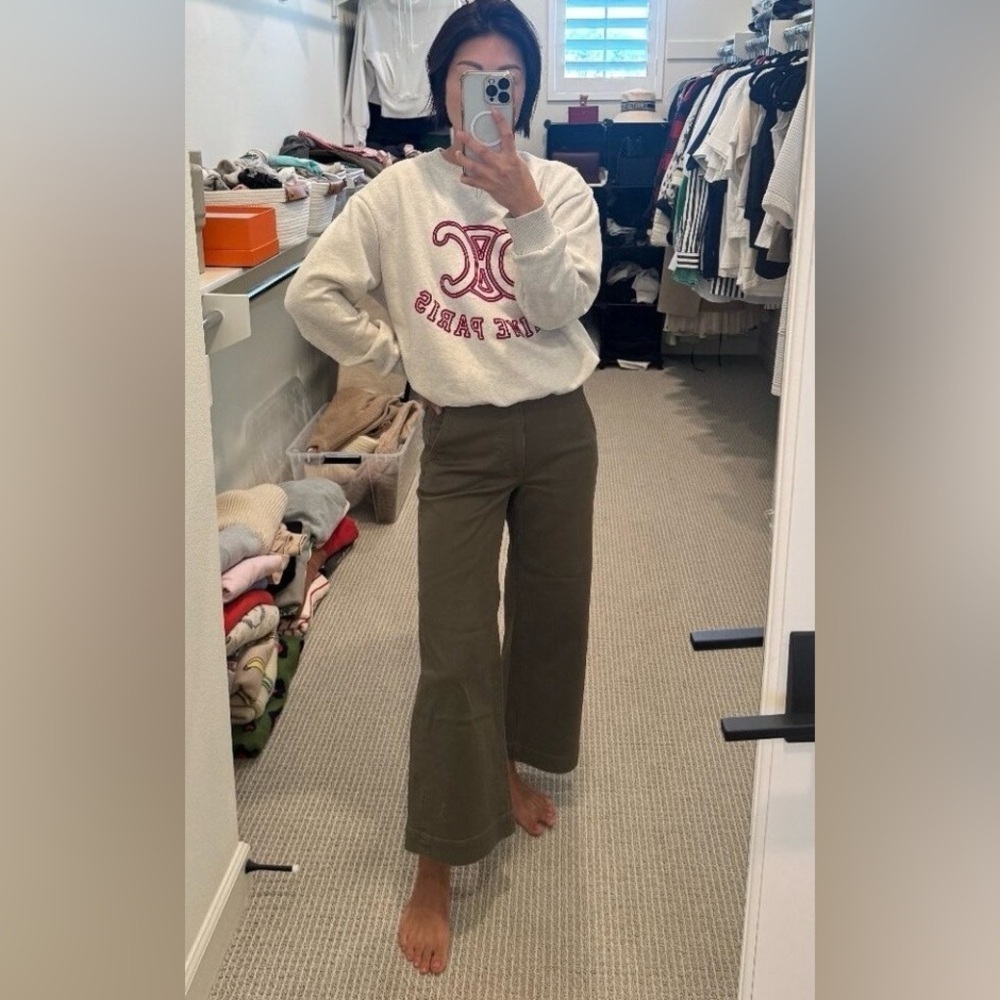 Everlane Utility Wide Leg Pant in Kalamata, Size 00 - Picture 2 of 2